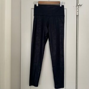 Aerie Faux Leather Navy Blue Leggings
